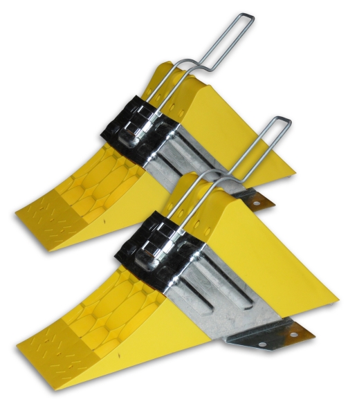 2x Wheel chock incl. holder E36 G36 3500kg plastic DIN 76051-E36 - Car Trailer